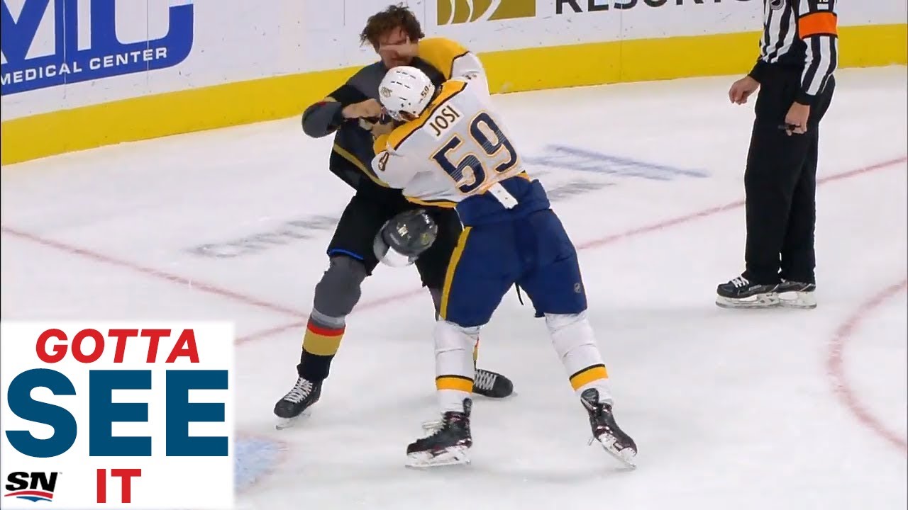 Mark Stone Knocks Out Roman Josi with One Punch 🥊