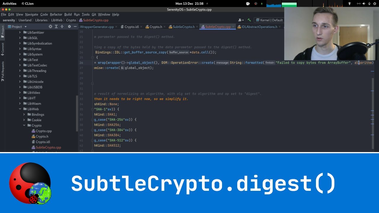 Browser Hacking: Web Crypto Hash in SerenityOS 🔐