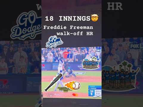Freddie Freeman Walk-off HR in the 18th inning!! #dodgers