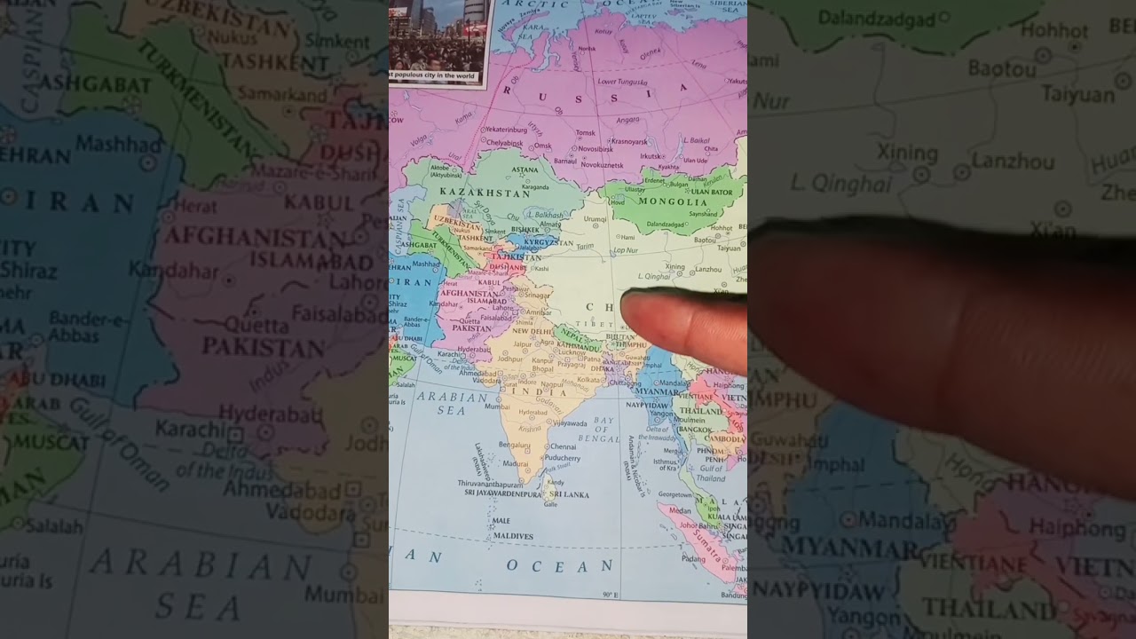 India and Neighboring Countries Map 🇮🇳