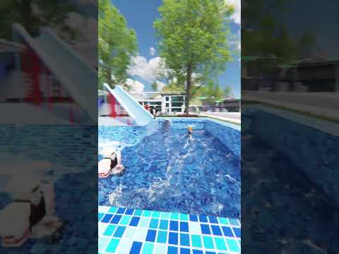 Realistic Brookhaven Pool Water Physics / Roblox #roblox #shorts