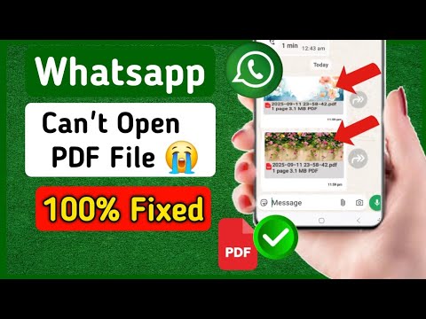 Whatsapp Can't Open PDF Files (New Update 2025) || Fix Whatsapp PDF File Not Opening Problem