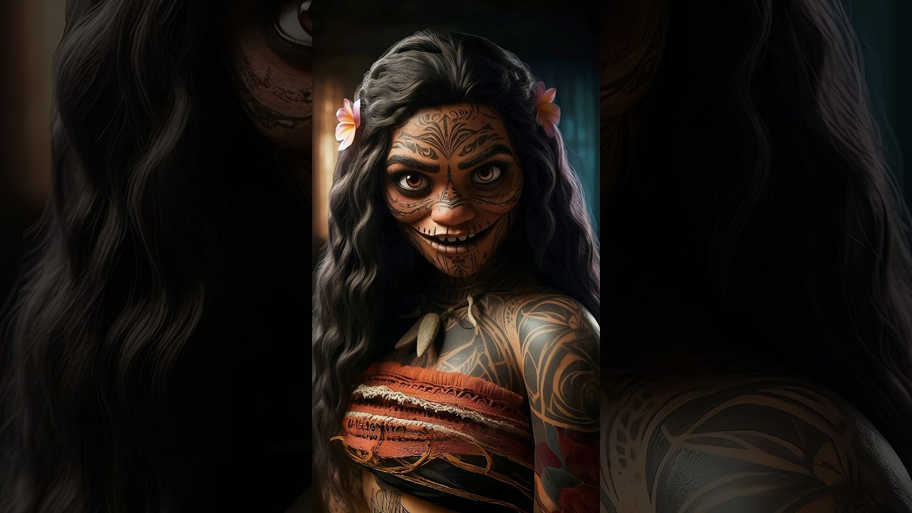Horror Versions of Moana Characters 👻