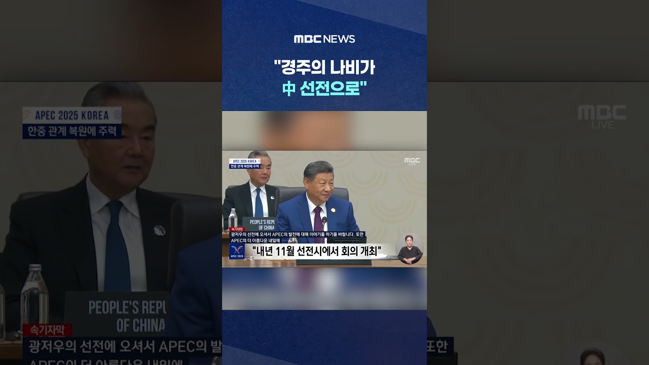 경주의 나비, 中 선전으로! APEC 의장 자리 넘기며 글로벌 무대에 🌏
