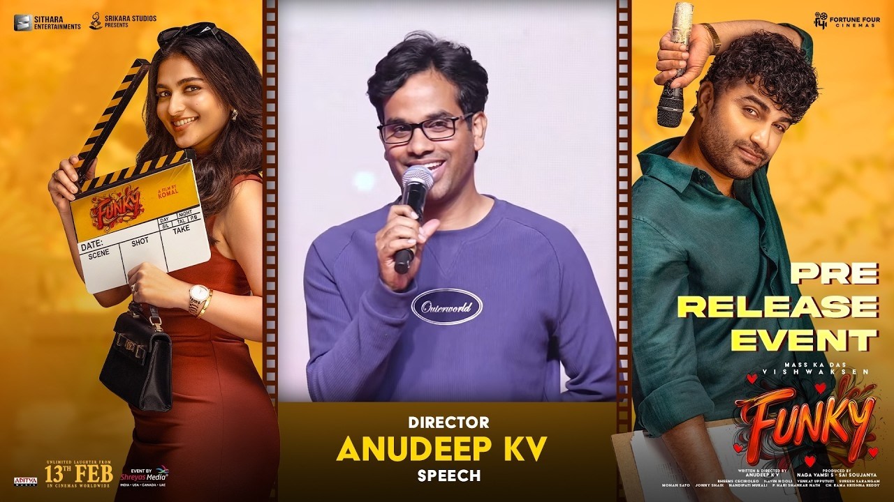 Anudeep KV Speech at FUNKY Pre Release Event | Vishwak Sen, Kayadu Lohar | FEB 13th Release