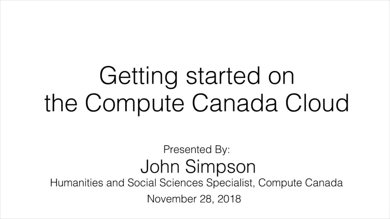 Getting Started with Compute Canada Cloud βοΈ