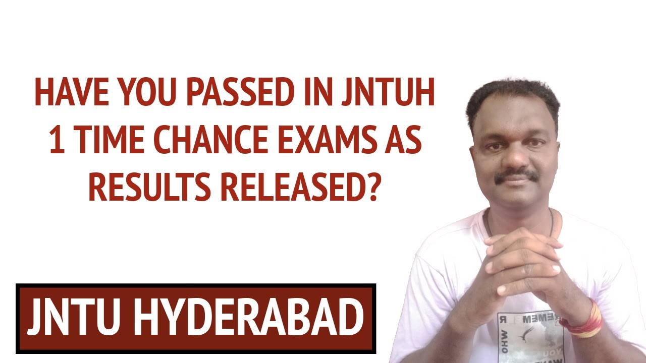 JNTUH Hyderabad 1st Chance Exam Results Released β Check Your Status