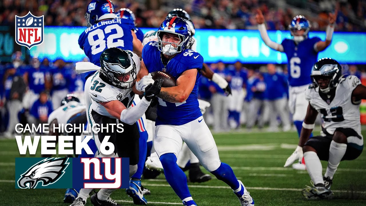 Eagles vs Giants Week 6 Highlights | 2025 NFL Season π