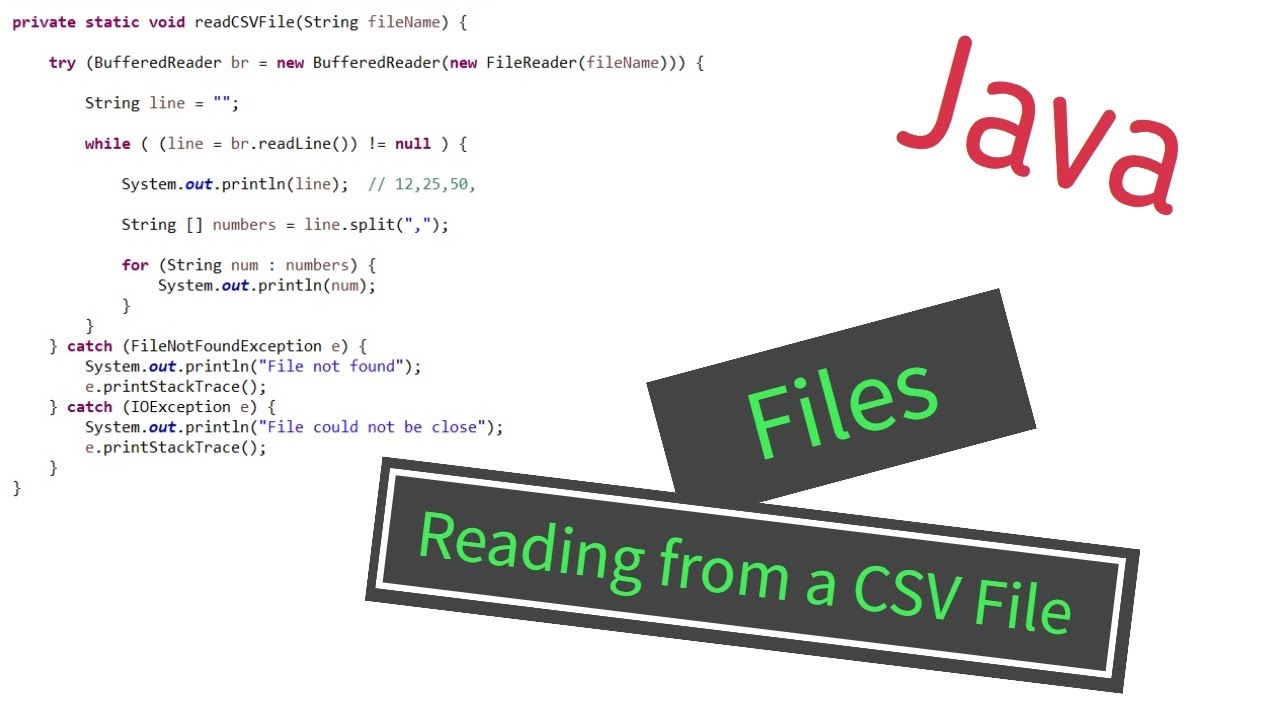 Java: Read CSV Files with BufferedReader