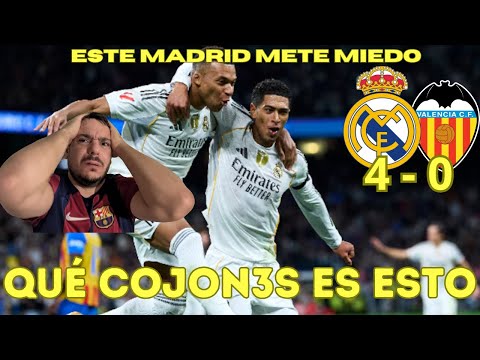 REAL MADRID 4 - 0 VALENCIA. EXHIBICIÓN TOTAL DEL REAL MADRID, NO ENTIENDO NADA.