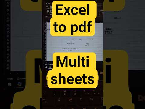 how to Create pdf of multiple excel sheets | excel to pdf #exceltips #tipsandtricks