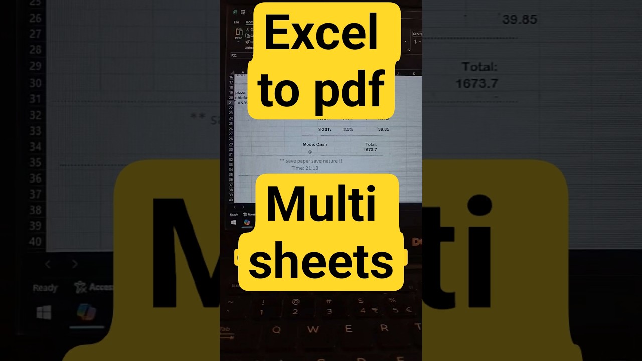 Guide to Converting Multiple Excel Sheets to a Single PDF