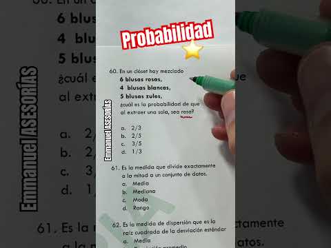 ✏️ Probabilidad clásica. Ejercicios de Razonamiento Matemático para examen de admisión. #maths