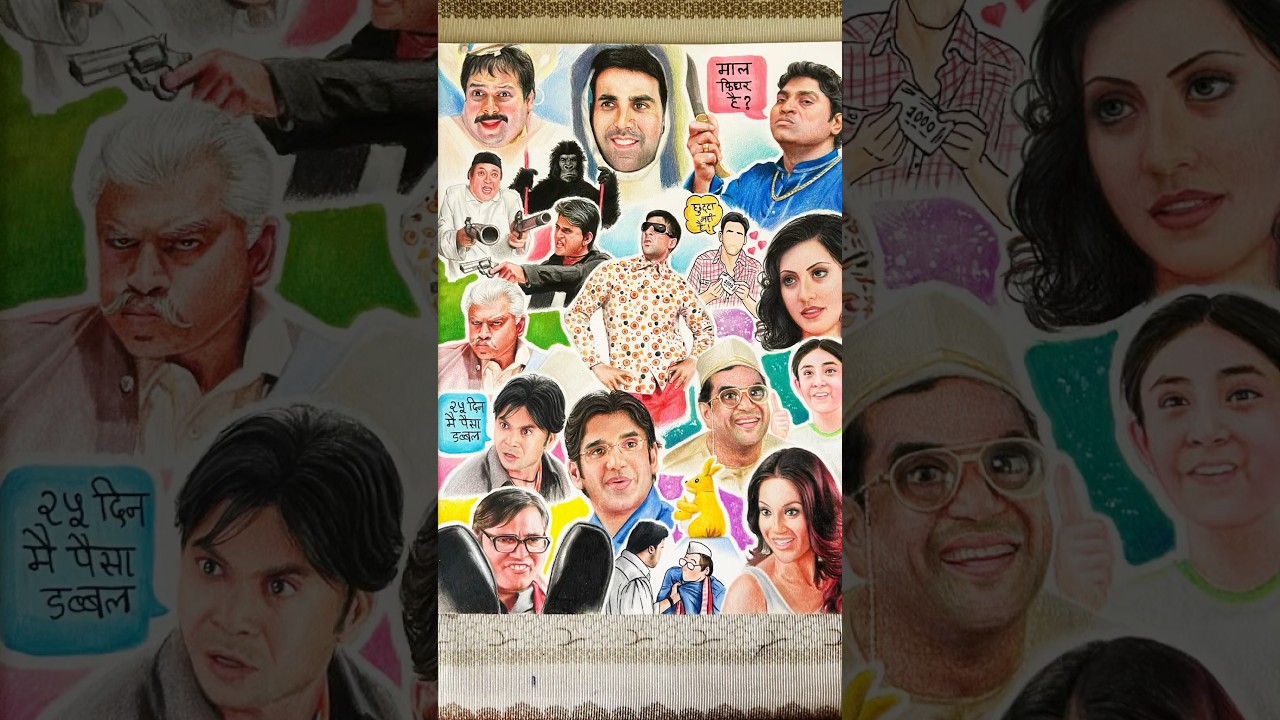 Hera Pheri Doodle Art 🎨 | Funny Movie Sketch Compilation