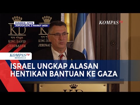 Menteri Luar Negeri Israel Gideon Saar Ungkap Alasan Hentikan Bantuan ke Gaza