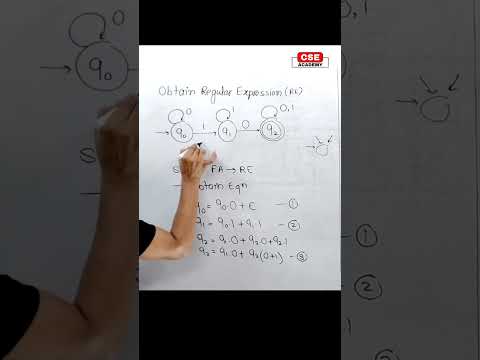 Conversion of Finite Automata to Regular Expression in TOC ⚡ #Arden'sTheorem #shorttricks
