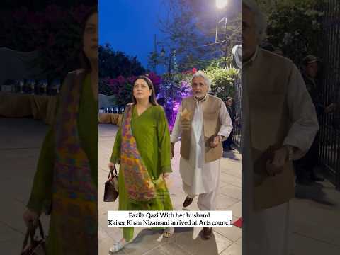 #Fazilaqazi with her husband #kaiserkhannizamani arrived at Arts Council Karachi
