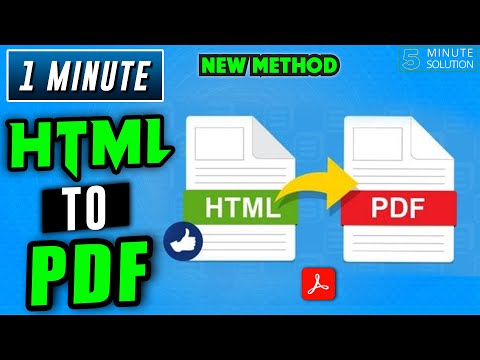 How to convert html to pdf 2025 | Adobe acrobat Tutorial