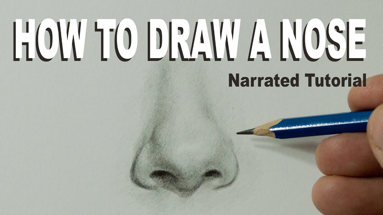 Drawing Realistic Nose with Graphite Pencils 🖊️