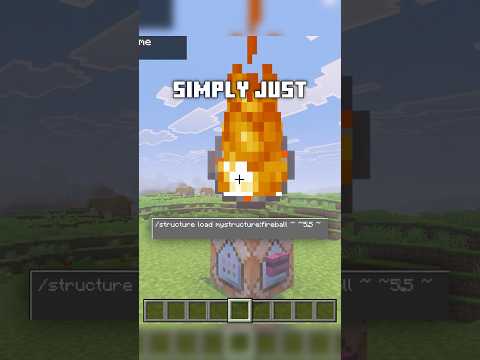 Easy Minecraft Commands: How to Summon a Fireball | #minecraftbedrock #commands #commandstutorial