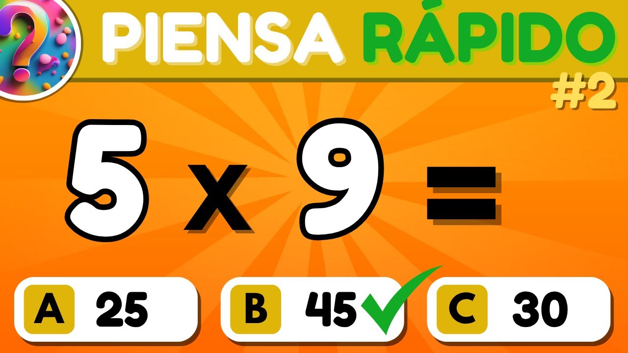¡Pon a Prueba tus Habilidades en Matemáticas! ✖️ Quiz de Multiplicaciones Básicas #2