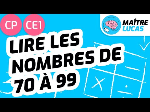 Lire les nombres de 70 à 99 CP - CE1 - Numération - Maths - Cycle 2