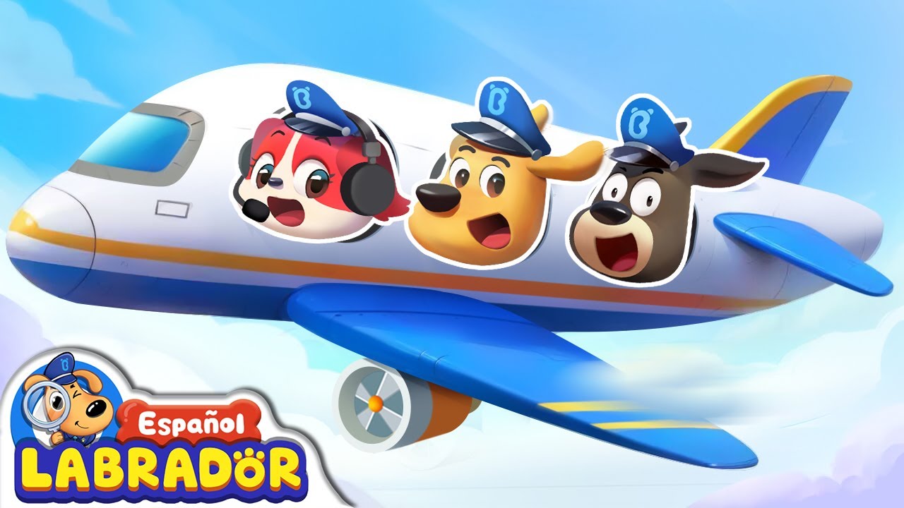 Consejos de Seguridad en el Avión con Sheriff Labrador ✈️ | Videos Educativos para Niños en Español