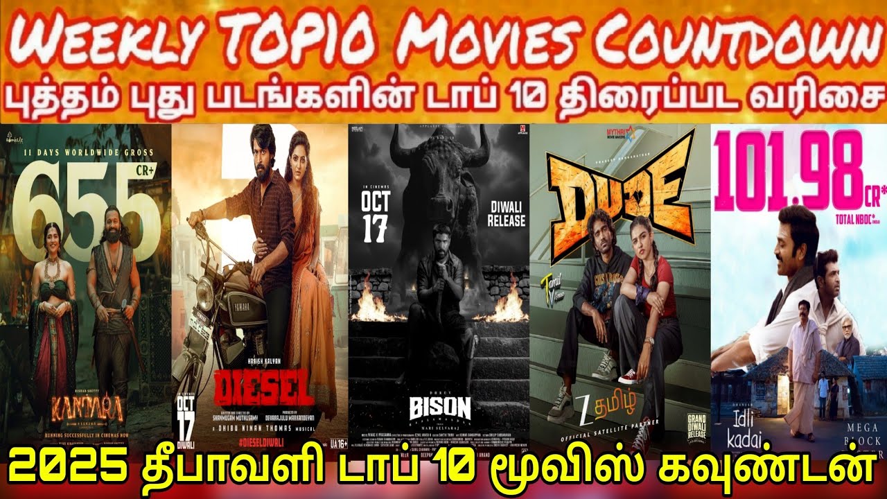 🎬 Must-See New Movies: Top 10 Releases for Deepavali 2025