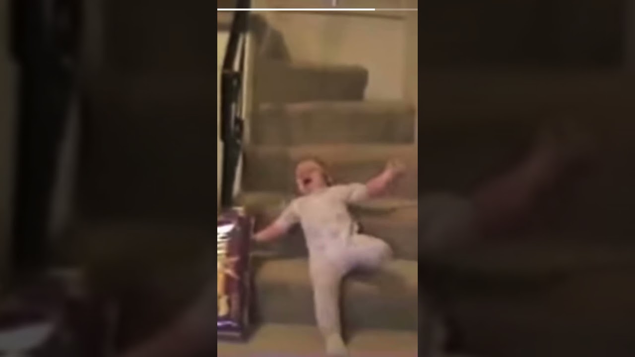 Baby Falls Down Stairs 😢
