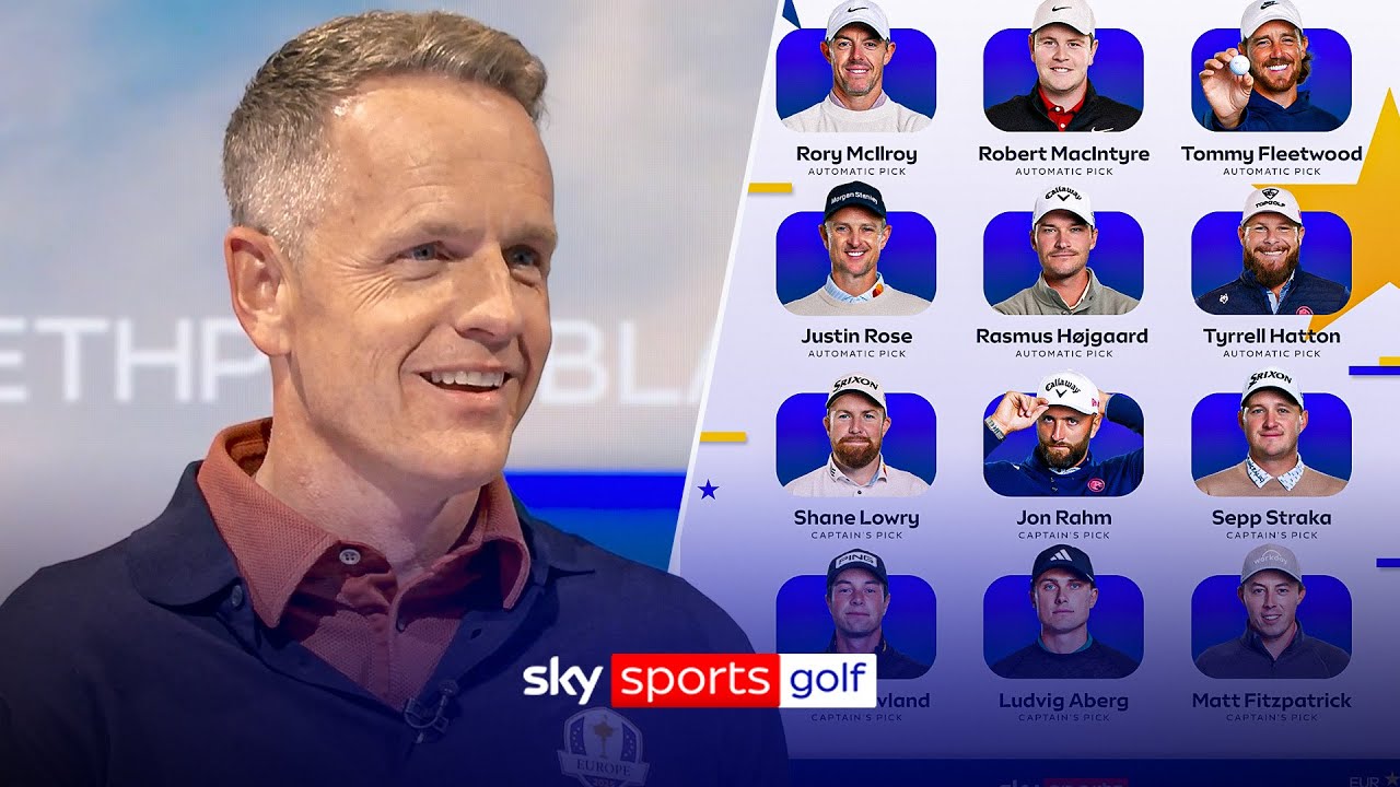 Luke Donald Announces Europe's Ryder Cup Captain's Picks 🇪🇺