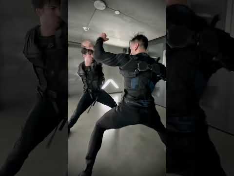 CRAZY STUNT FIGHT!🤯👊🏼💥 @TonyFA #shorts #stunt #stunts #actor #trending #howto