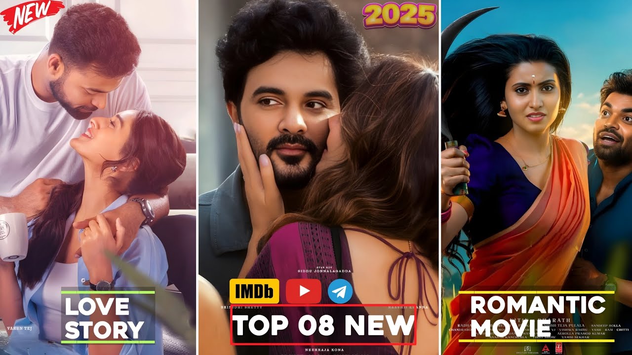 Top 8 South Indian Romantic Love Movies 2025 Hindi 🎬