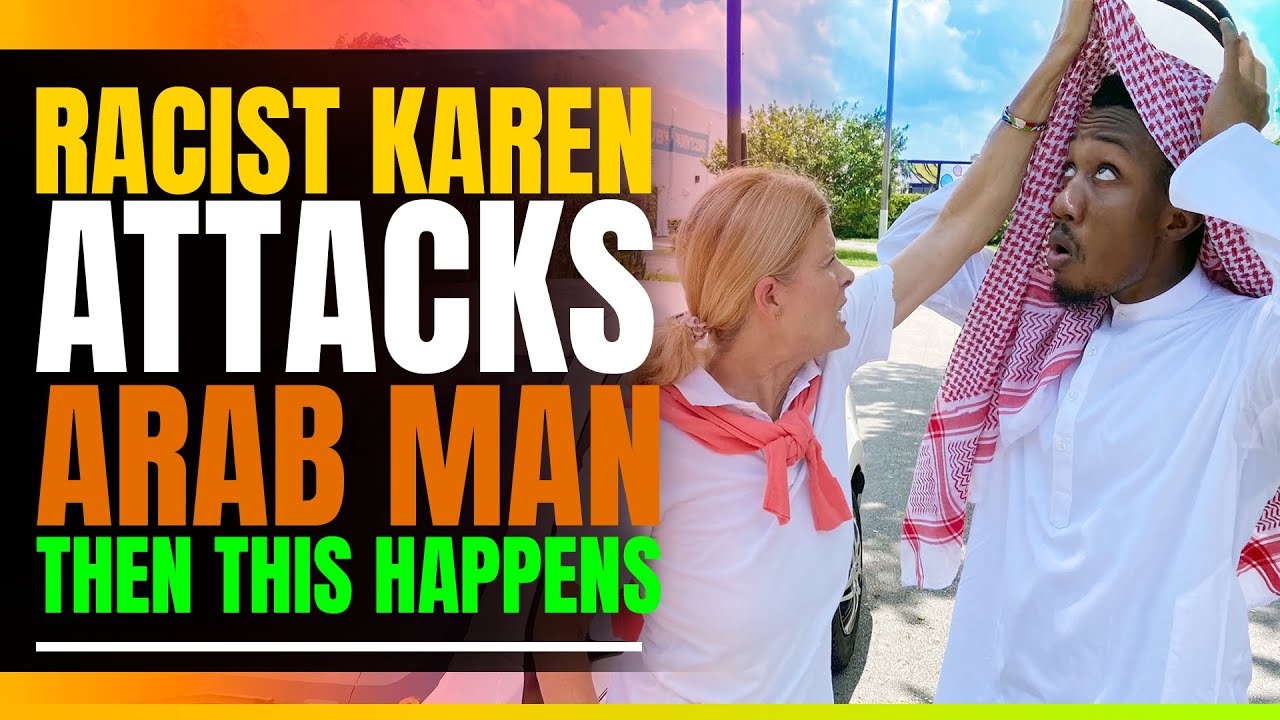 Karen Attacks Arab Man After Parking Lot Crash 🚗