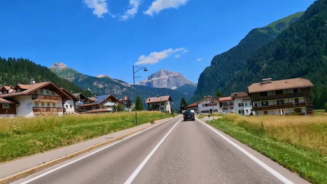Scenic Drive Through Val di Fassa & Canazei, Italy 🇮🇹