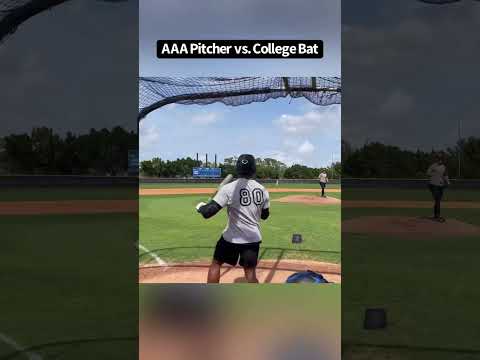 College Hitter vs Pro (AAA) Pitcher #baseball #mlb #baseballplayer