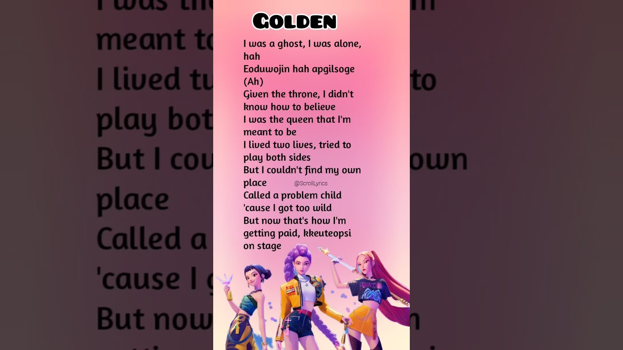 Golden Lyrics from 'K-Pop Demon Hunters' Soundtrack ✨