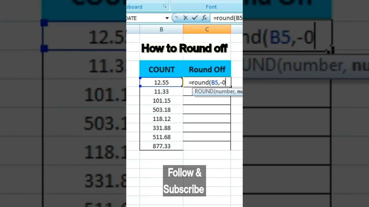 Excel Round Off Formula: Easily Round Numbers to the Nearest 1 π’