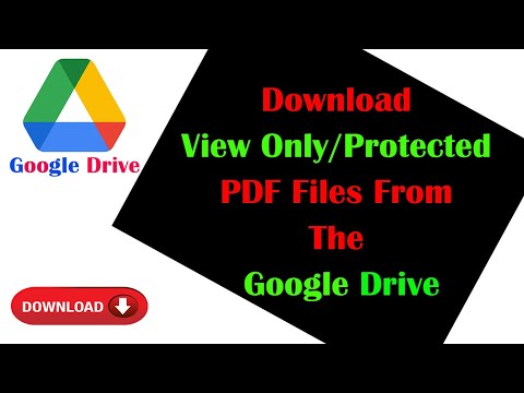 How To Download View Only/Protected PDF Files From Google Drive | Download Protected Documents