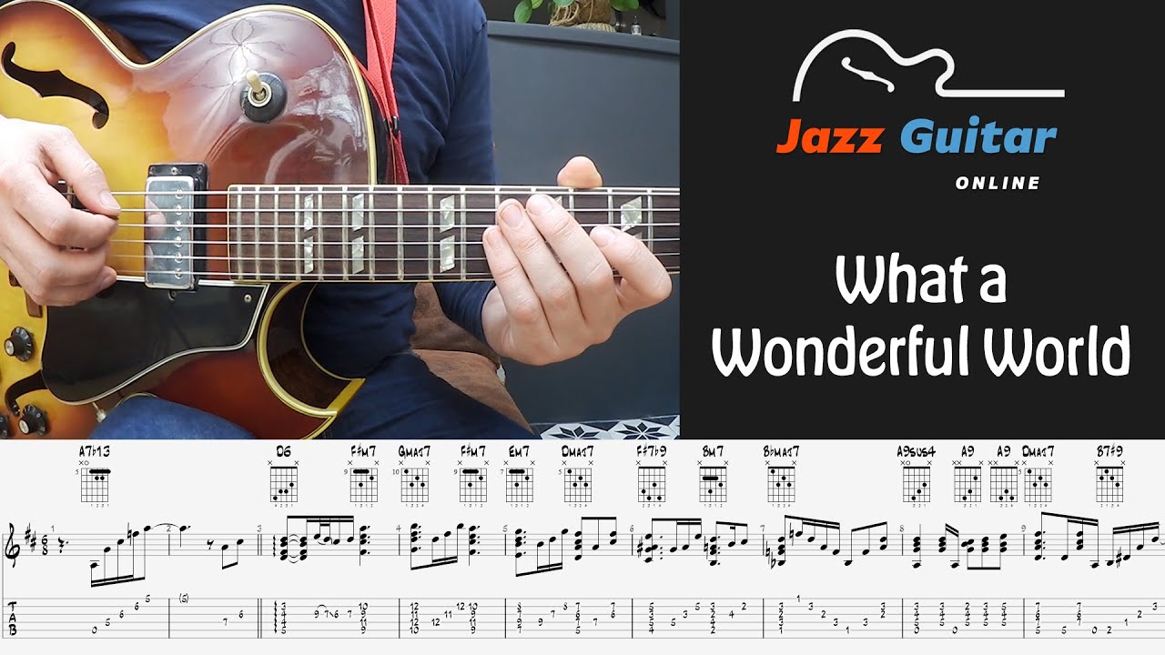 What a Wonderful World - Jazz Guitar Chord Melody πΈ