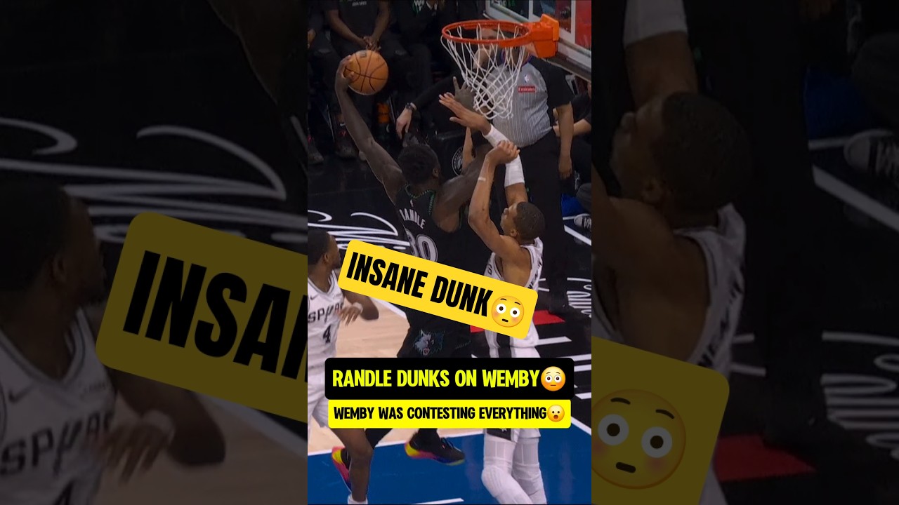 Randle Dunks Over Wemby 😳