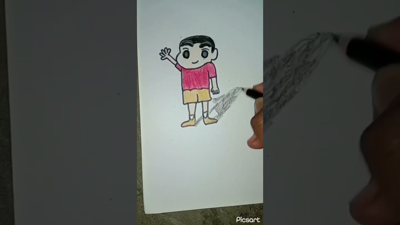 Shin-chan 3D Drawing by Ameer 🎨
