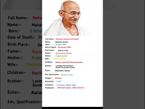 Mahatma Gandhi Biography #mahatmagandhi