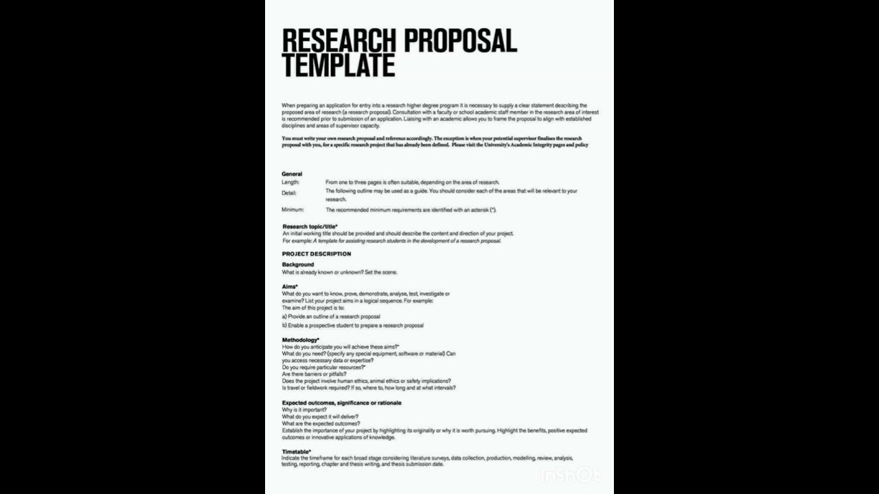 Research Proposal Template π