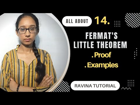 14. Fermat's Little Theorem | Proof & Example | Number Theory | Ravina Tutorial | in Hindi