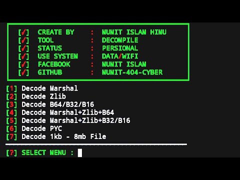 How To Decode Hard Encode / 2.8kb File Decode / Decompile Any Python Encode File