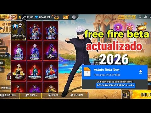 Descarga Free Fire Beta Gratis y Completamente Desbloqueado 2026