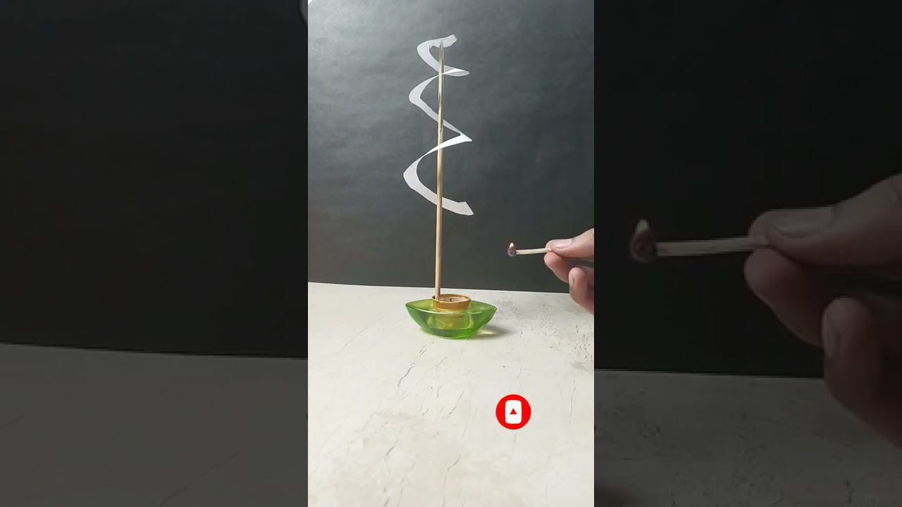 candle and paper rounding experiment #shorts