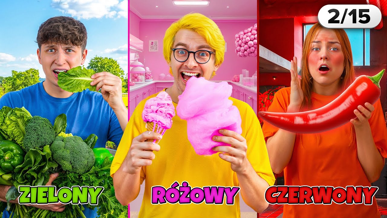 Koło Fortuny Wybiera Kolor Jedzenia na Cały Dzień! 🎡