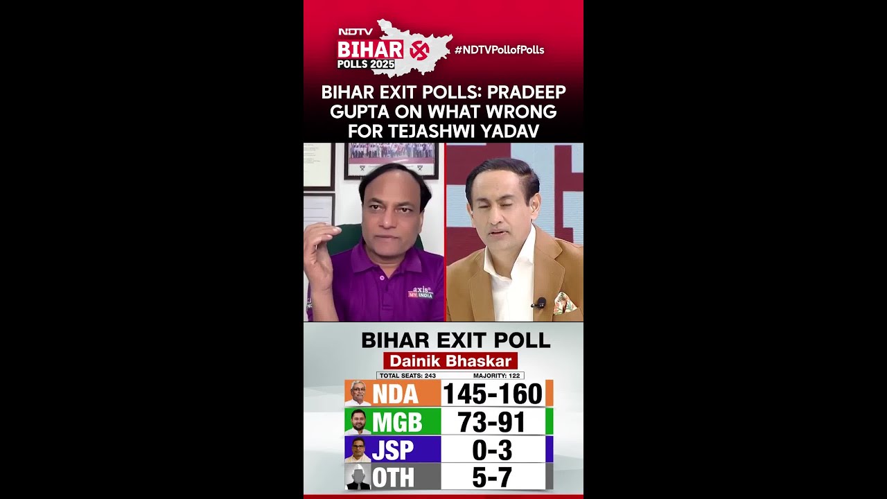 Bihar Exit Poll 2025: Pradeep Gupta on Tejashwi's Loss