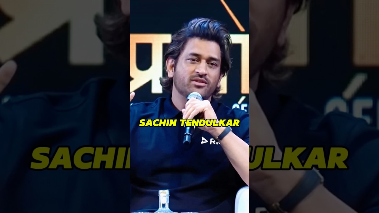 Dhoni's Inspiring Tribute to Sachin Tendulkar 🏏